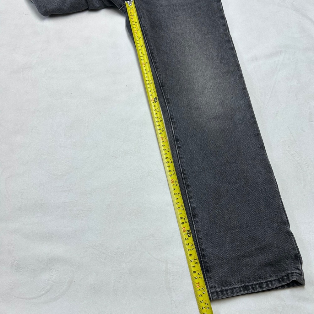 Levis Premium 501 Original Fit Jeans Mens 28x30 Washed Black Button Fly Denim - Picture 9 of 12